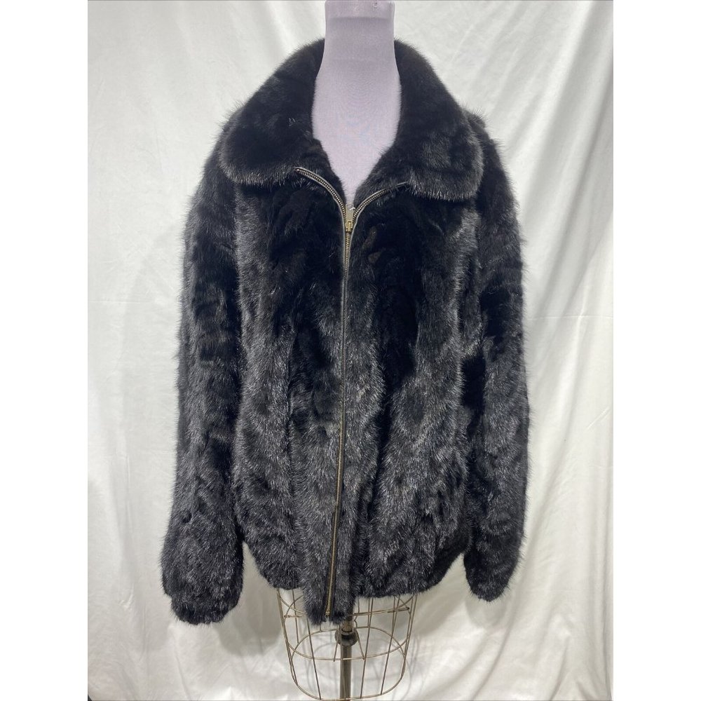 ranch mink paws bomber jacket (32532)